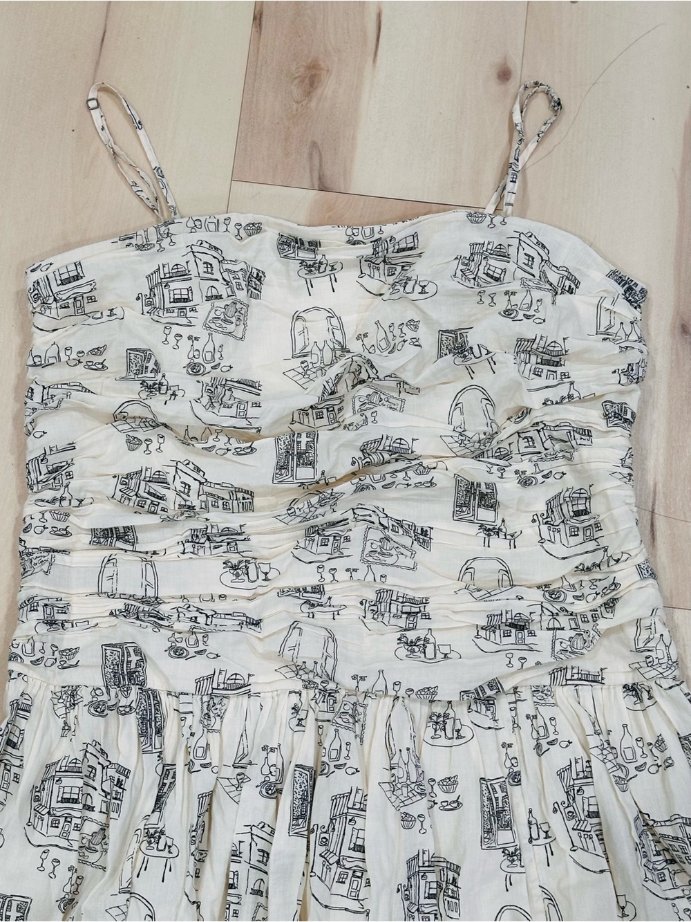 Abercrombie & Fitch Emerson Drop-Waist Mini Dress Sz XLP Cotton minimalist - Picture 4 of 11